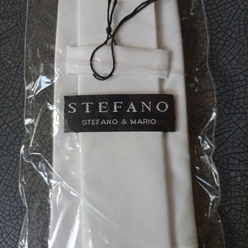 Stefano Mario white tie new