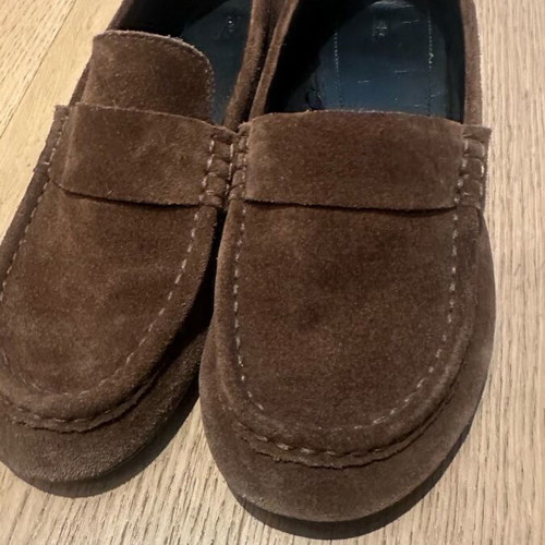 Zara loafers brown suede like new, size 39