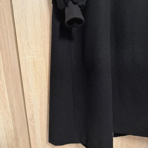 Lumina black coat long one size used without belt