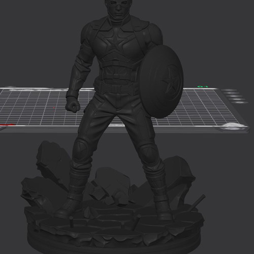 Captain America figure, ready to paint