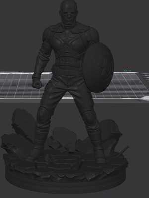 Captain America figure, ready to paint