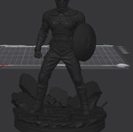 Captain America figure, ready to paint