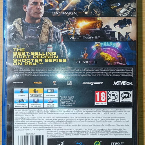 Call of Duty Infinite Warfare PS4 game like new