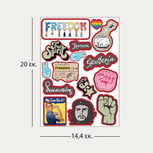 Vinyl stickers A5 page new for indoor use