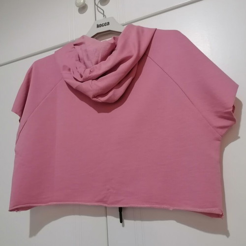 Bdtk cropped top with hood like new, pink, size XS