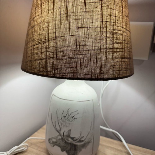 Table lamp set used with ceramic base, portatif style