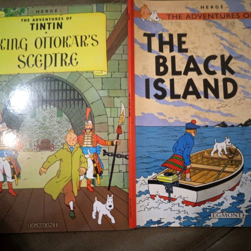 Tintin King Ottokar's Sceptre and The Black Island in very good condition