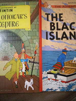 Tintin King Ottokar's Sceptre and The Black Island in very good condition