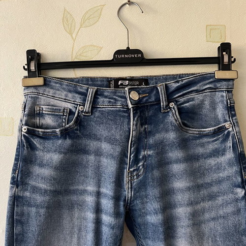A-Style women's slim jeans size L like new, blue