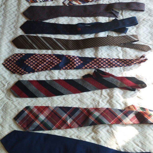 10 ties, assorted designs and colors