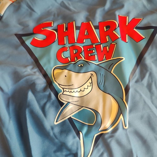 Zara Kids' Shark Print Swim Shirt like new, 6-7 years, 120cm