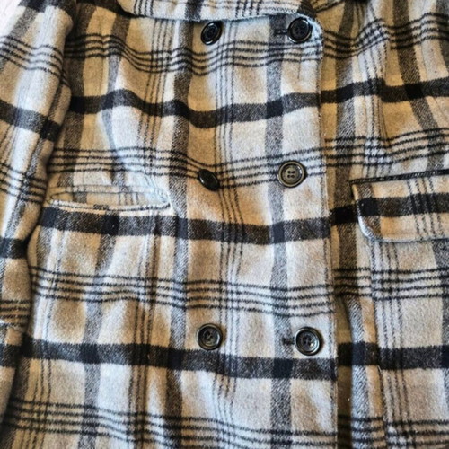 BSB women's checked coat used, size 44, black and grey