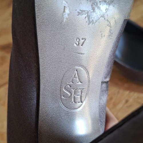 Ash peep toe pumps, grey, size 38