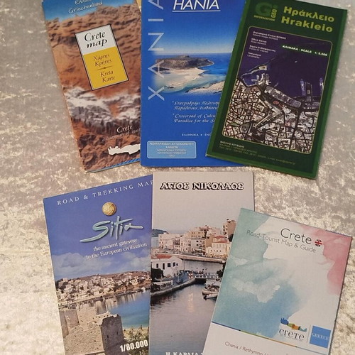Crete maps new pack of 7 pieces