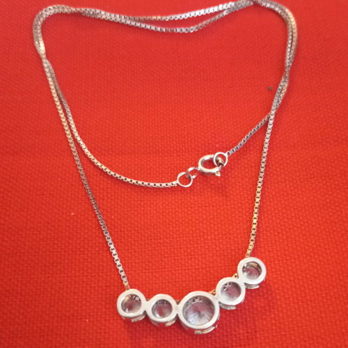 Silver necklace 925 with zircon like new
