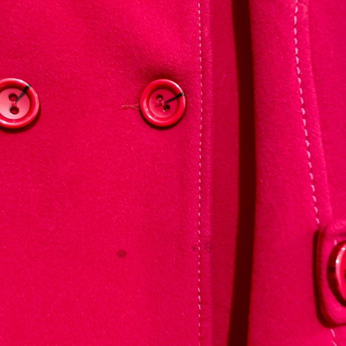 Figure red women's coat like new, medium size XL