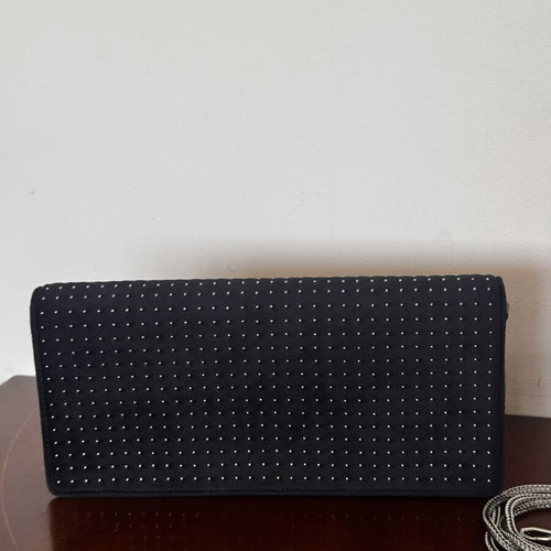 Twinset Milano clutch bag, black leather and suede
