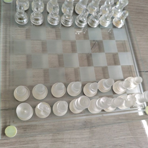Johnnie Walker collectible glass chessboard like new