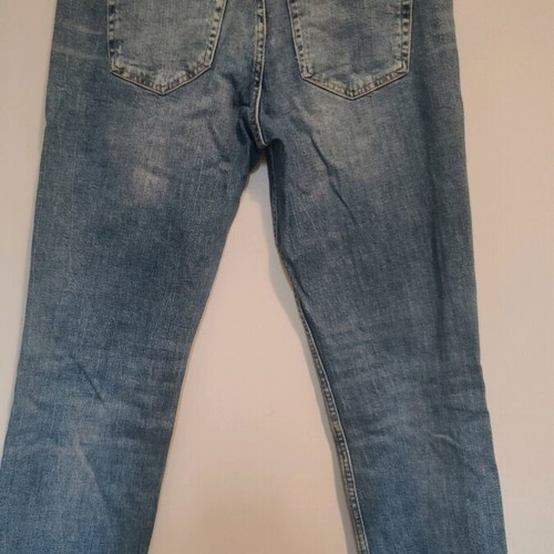 H&M Jeans With Rips Girlfriend Fit Size 42 Like New Blue