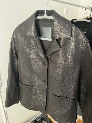 Massimo Dutti Sheep Leather Jacket like new, black, size S