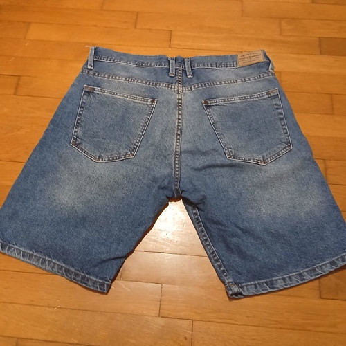 Zara Man Denim Bermuda Size 40 Large Like New Blue