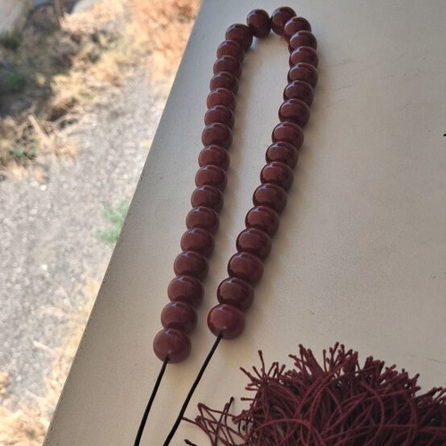 Bakelite burgundy mastic komboloi, 80g