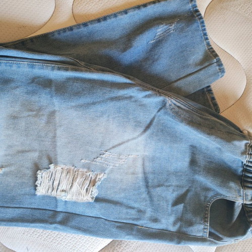 Shein Curve jeans like new with elastic waist and rips, size 1XL