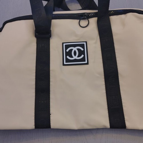 Chanel sac voyage gym bag, beige