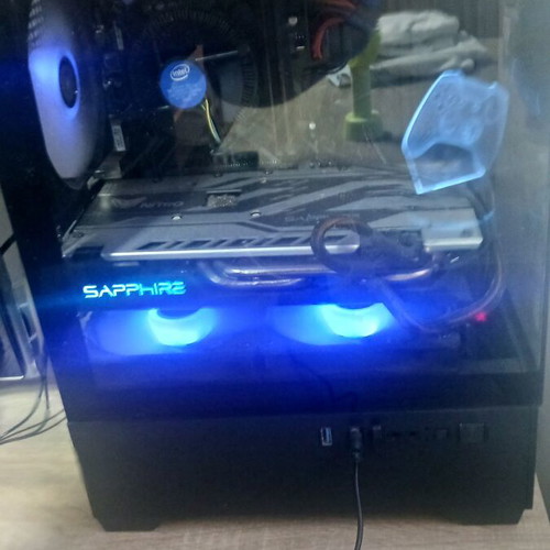 Gaming PC 9th Gen Intel I3 9100F, RX 570 Sapphire Nitro, 16GB RAM, SSD 128GB, HDD 1TB like new