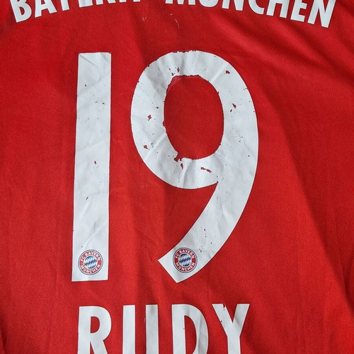 Adidas Bayern Munchen 17/18 football jersey used, Rudy #19, size L