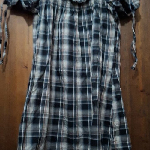 Plaid mini dress like new, size large