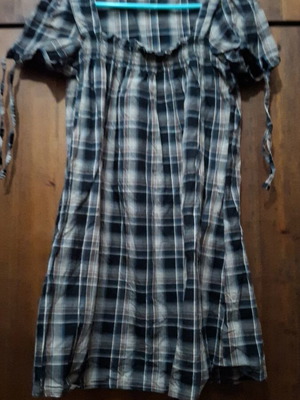 Plaid mini dress like new, size large