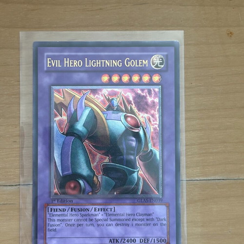 Evil HERO Lightning Golem Ultimate Rare 1st Edition like new
