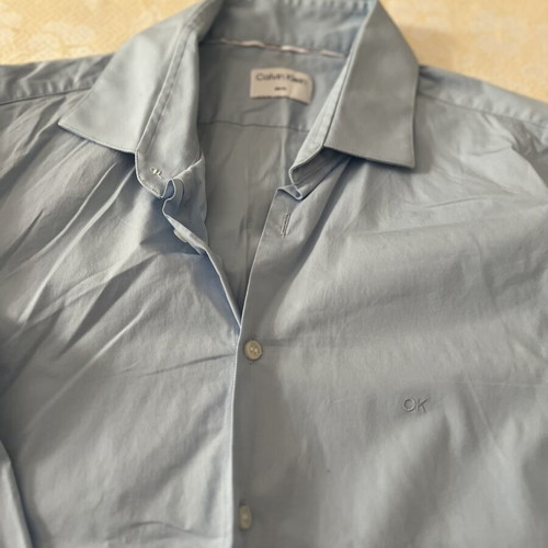 Calvin Klein Poplin Stretch Shirt slim fit, like new, size M, light blue