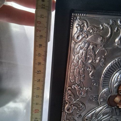 Silver icon of Panagia 950 grade, like new, 23×17cm