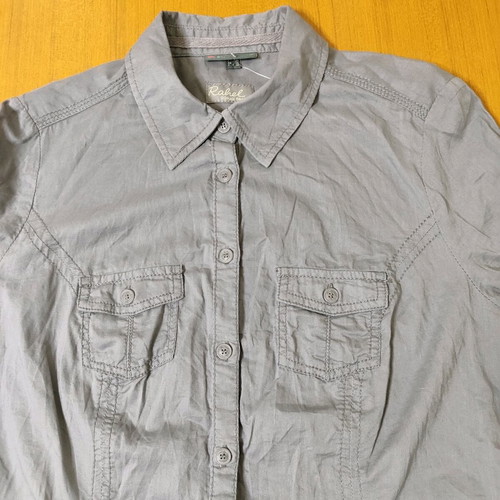 Street One Women's Shirt S/M Gray Cotton like new