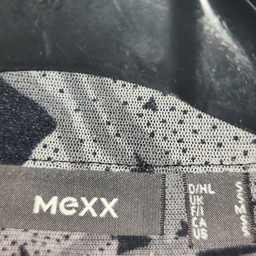 Mexx See-Through Floral Top like new, black and grey