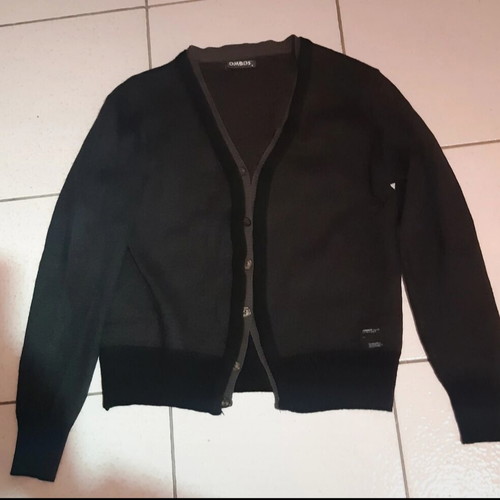 Combos wool cardigan used, size L, black and gray