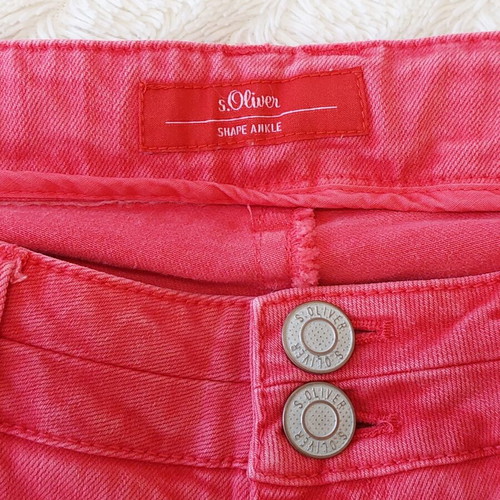 S.Oliver women's slim pants used, sizes M-L, red and pink