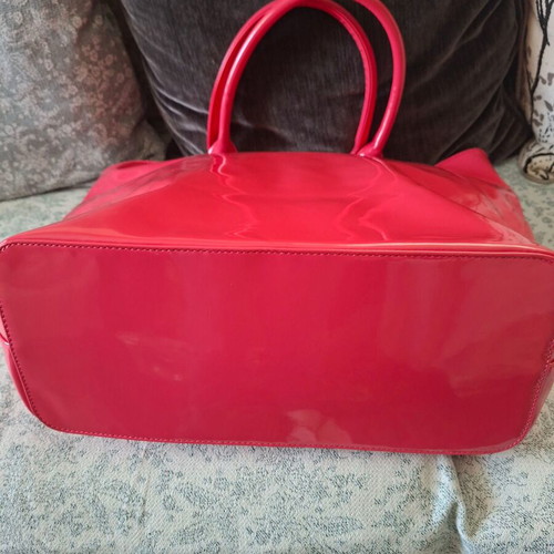 Twinset shoulder bag new, large red and pink with embossed letters