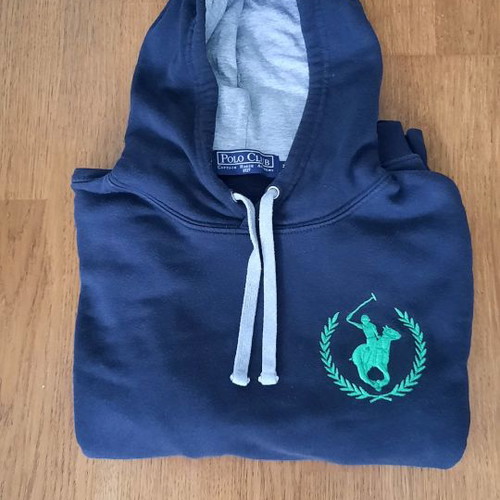 Polo Club hoodie used, size M, blue with grey interior