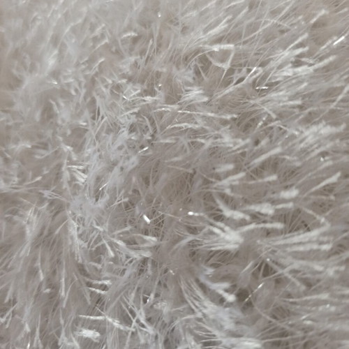 White scarf like new with silver sparkles and decorative beads