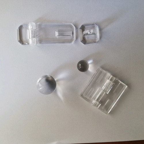 Plexiglass accessories new, hinges, latch, knobs