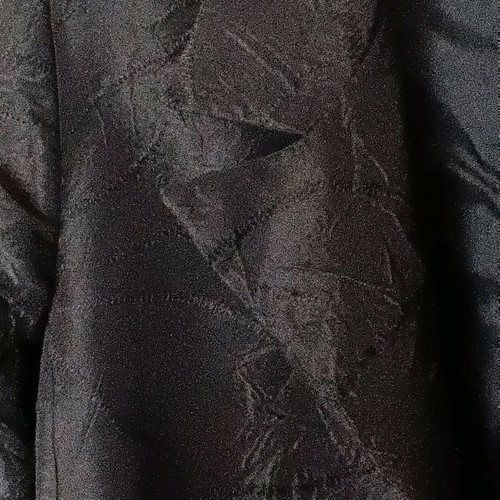 Black jacket used with shiny fabric