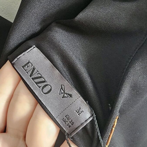Enzzo midi ντραπέ φόρεμα καινούργιο, μαύρο, μέγεθος M