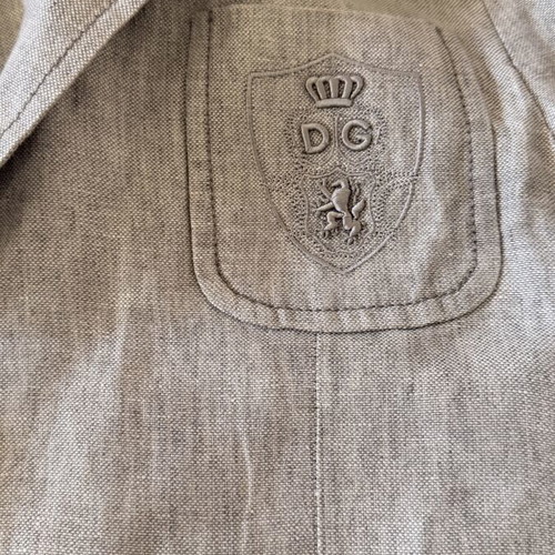 Dolce & Gabbana linen jacket used, slim fit, gray, XL