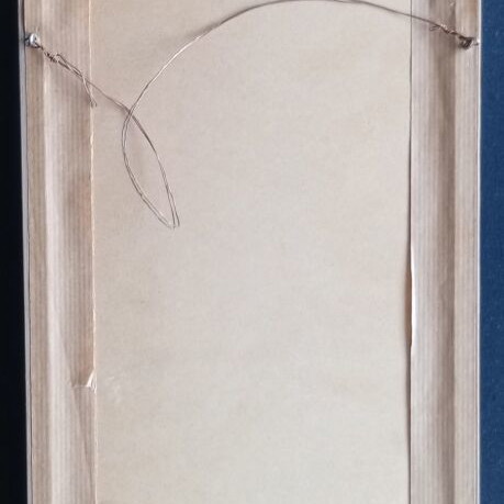 Pastel painting on cardboard 51x18 cm like new under glass