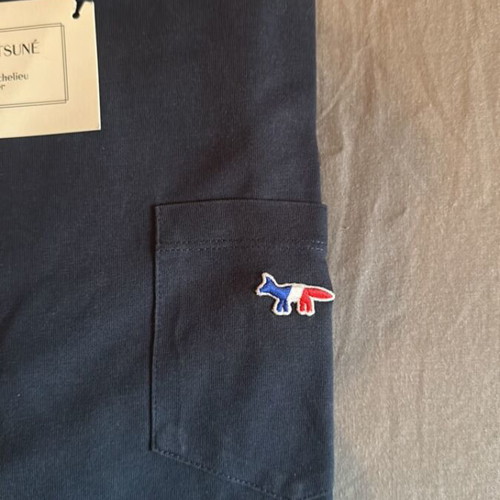 Maison Kitsune Paris T-shirt size XL, 2 pieces, grey and blue
