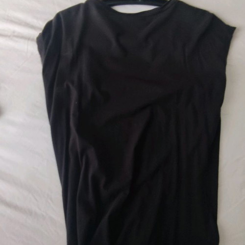 Zara short-sleeve top with pearls used, medium dark brown