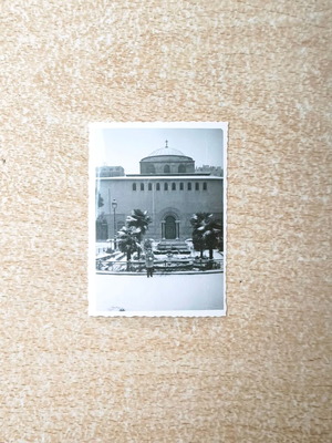 Snowy Hagia Sophia Thessaloniki vintage photo used